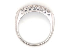 Art Deco Diamond 2 Row Wedding Band Anniversary Ring .50ct Original 1940's 14K