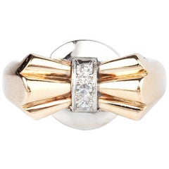 Art Deco Diamond 9 Karat Gold Ring