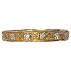 Art Deco Diamond and 18 Carat Gold Eternity Ring