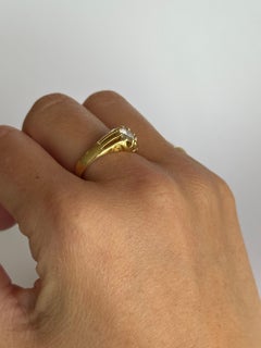 Art Deco Diamond and 18 Carat Gold Solitaire Band