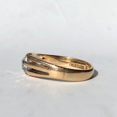 Art Deco Diamant und 18 Karat Gold Solitär Ring