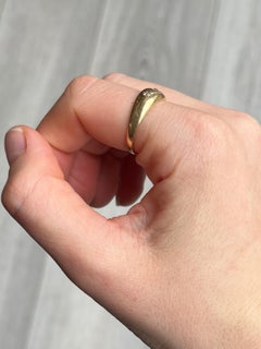 Art Deco Diamond and 18 Carat Gold Three-Stone Star Setting Band