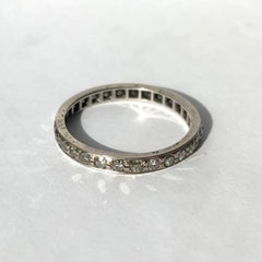 Art Deco Diamond and 18 Carat White Gold Eternity Band