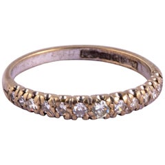 Art Deco Diamond and 18 Carat White Gold Half Eternity Band