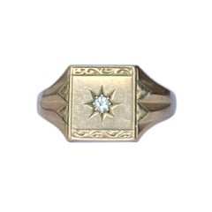 Art Deco Diamond and 9 Carat Gold Ring Art Deco Diamond and 9 Carat Gold Ring