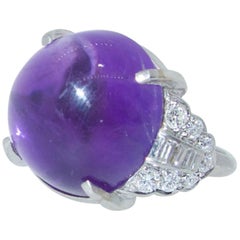 Art Deco Diamond and Amethyst Ring, circa 1935