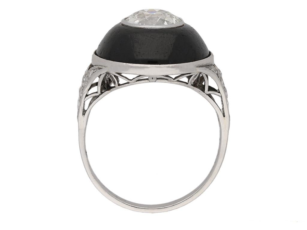 black jasper cartier ring