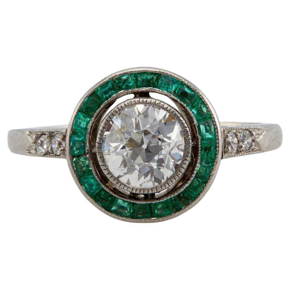 Vintage Diamond and Ruby Target Ring For Sale at 1stDibs