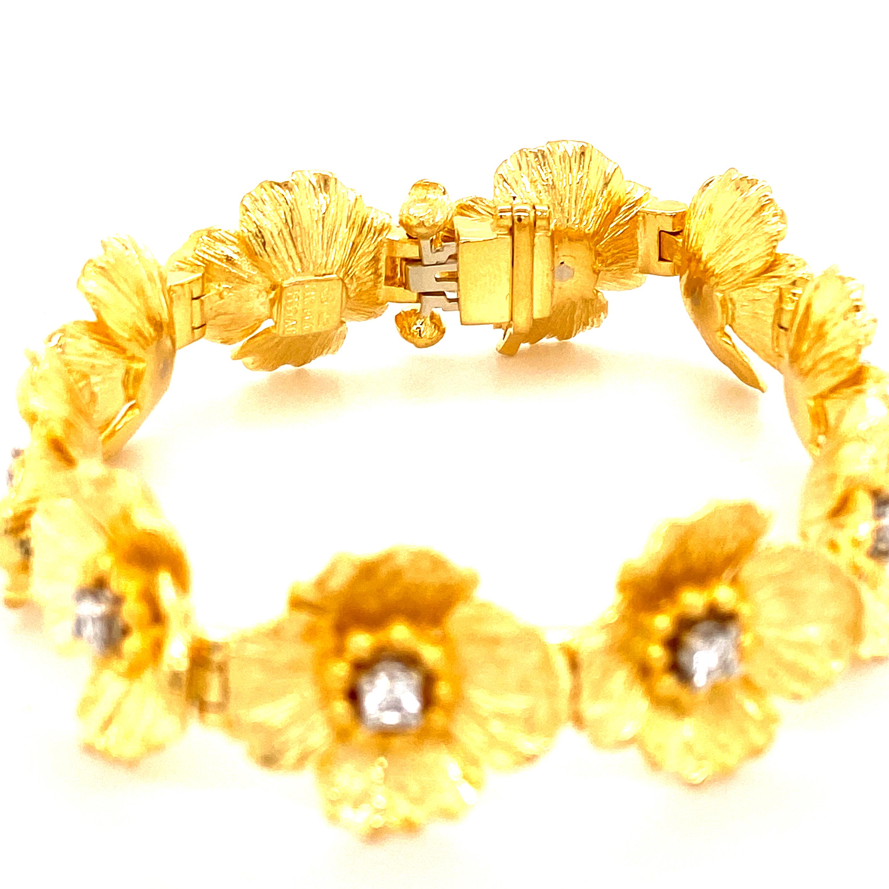 24k gold bracelet with diamonds