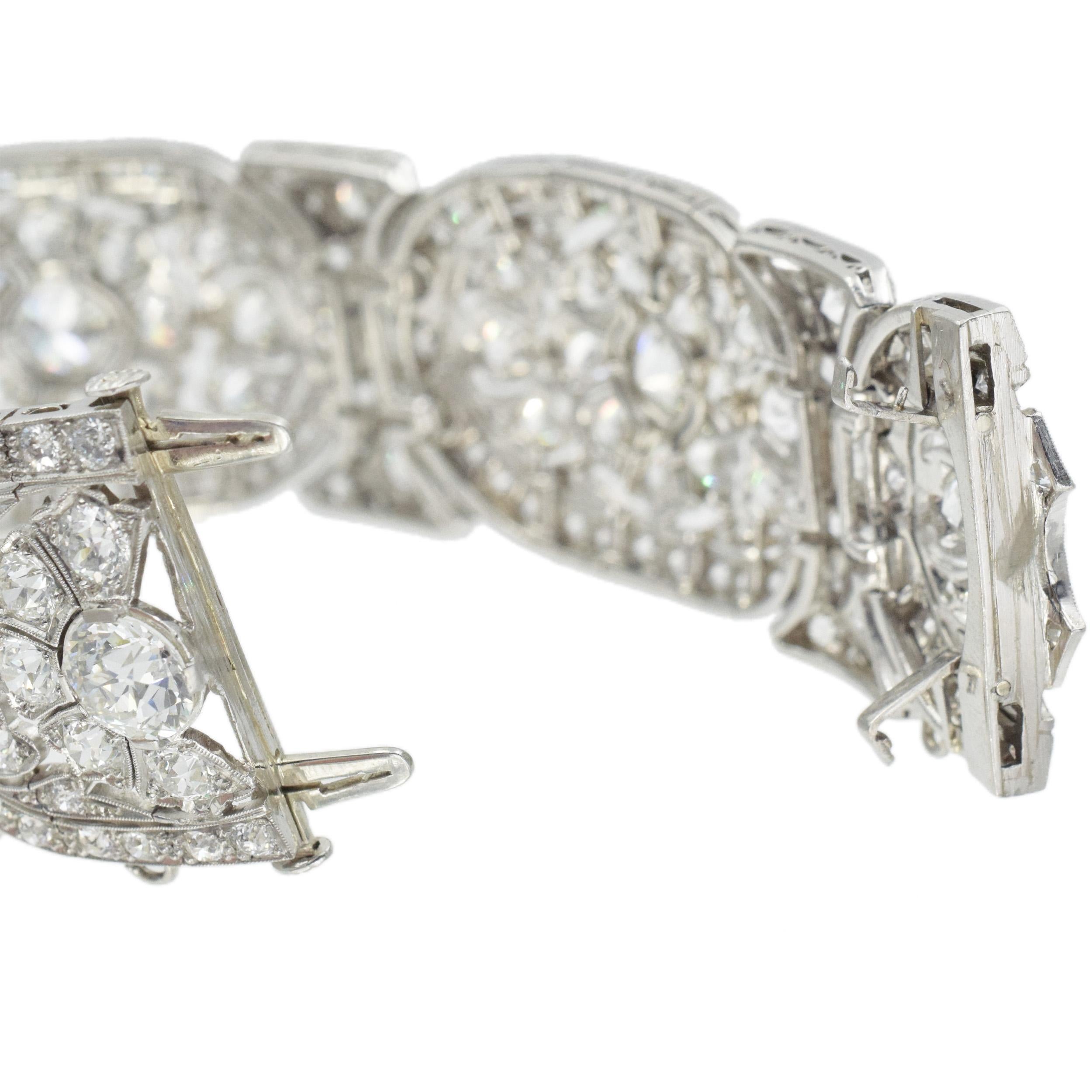 Art Deco Diamant- und Platin-Armband im Angebot 3