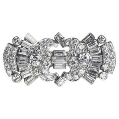 Art Deco Diamond and Platinum Brooch, circa 1935