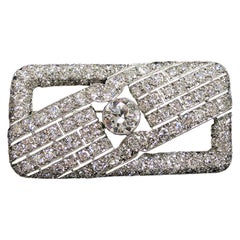 Art Deco Diamond and Platinum Brooch