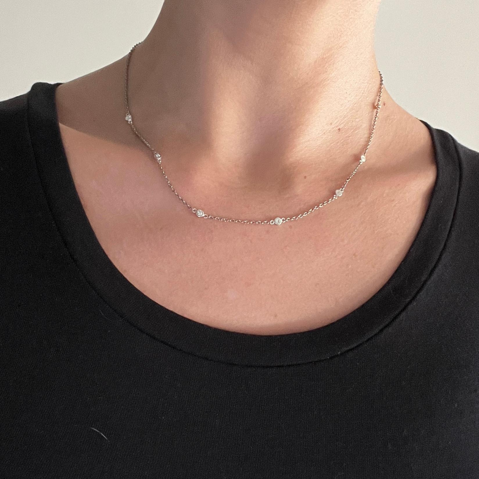 Halskette aus Platin mit Diamanten und Platin im Art déco-Stil im Zustand „Gut“ im Angebot in Chipping Campden, GB