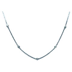 Halskette aus Platin mit Diamanten und Platin im Art déco-Stil