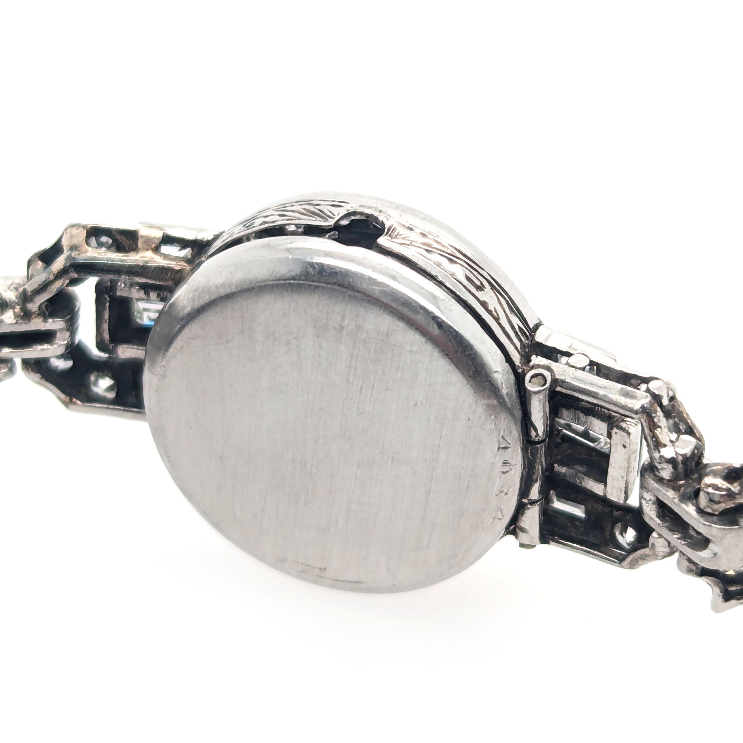 Art Deco Diamond and Platinum Cocktail Manual Wristwatch, circa 1930 For Sale 2
