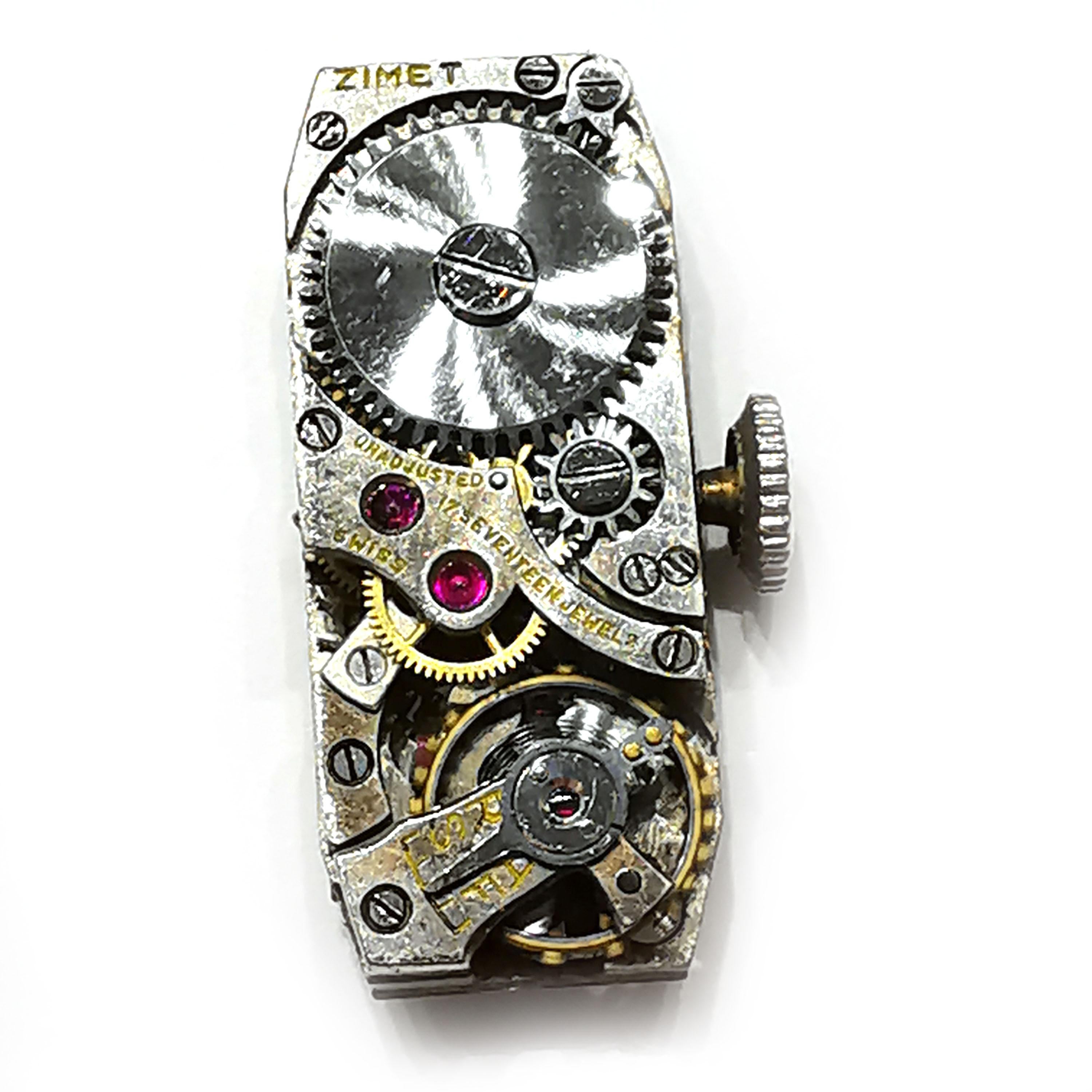 Art-déco-Cocktail-Armbanduhr aus Diamant und Platin, um 1925 im Zustand „Gut“ im Angebot in London, GB