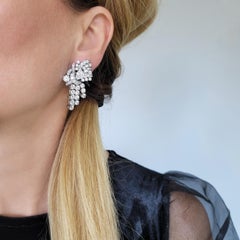 Art Deco Diamond and Platinum Earrings.