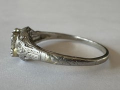 Art Deco Diamond and Platinum Engagement Ring
