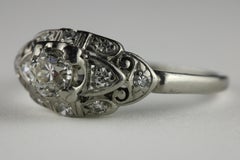 Art Deco Diamond and Platinum Engagement Ring