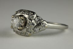 Art Deco Diamond and Platinum Engagement Ring