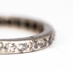 Art Deco Diamond and Platinum Eternity Band