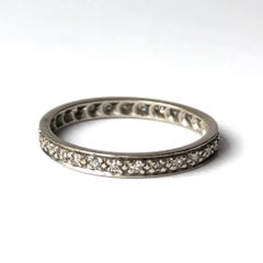 Art Deco Diamond and Platinum Eternity Band