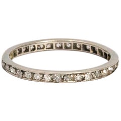 Antique Art Deco Diamond and Platinum Eternity Band