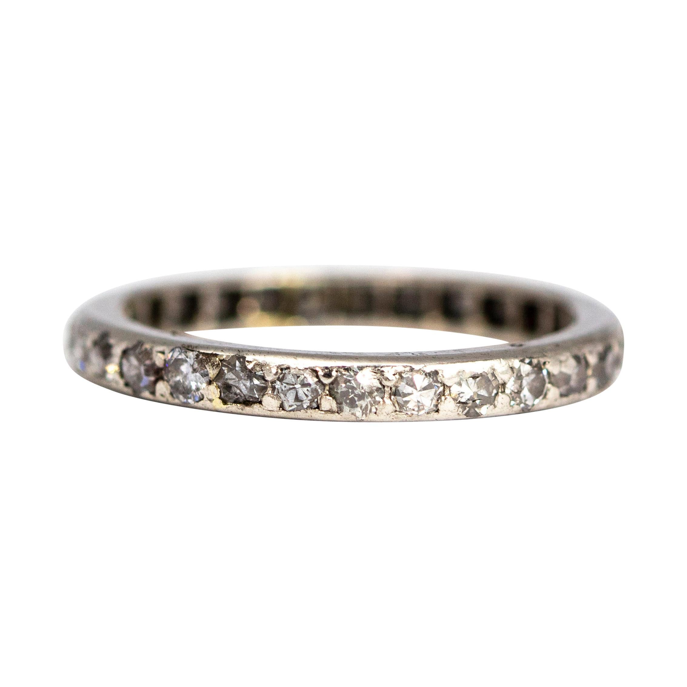 Art Deco Diamant und Platin Eternity Band