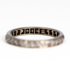 Art Deco Diamond and Platinum Full Eternity Band