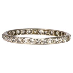 Art Deco Diamond and Platinum Full Eternity Band