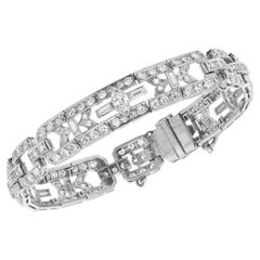 Art Deco Diamond and Platinum Link Bracelet