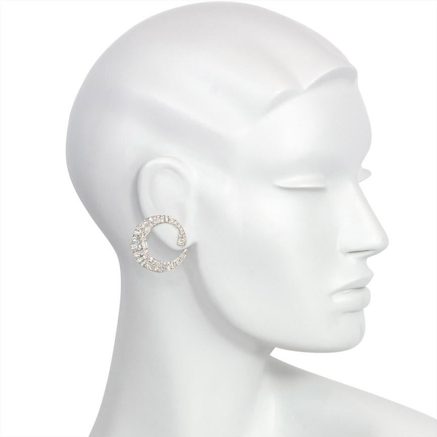 art deco diamond earrings