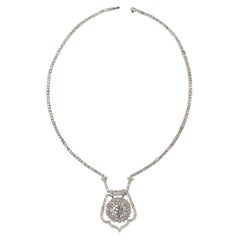 Art Deco Diamond and Platinum Necklace, Circa 1920, 18.75 Carats