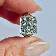 Art Deco Diamond and Platinum Panel Ring