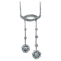 Art Deco Diamond and Platinum Pendant and Chain