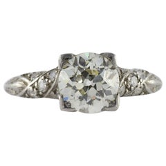 Diamant-Platin-Ring im Art-déco-Stil