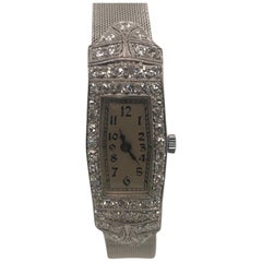 Art Deco Diamond and Platinum Timepiece