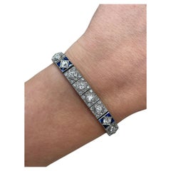 Art Deco Diamond and Sapphire Bracelet