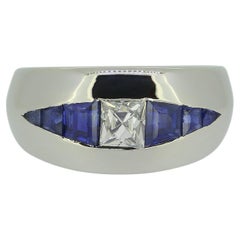 Art Deco Diamond and Sapphire Ring