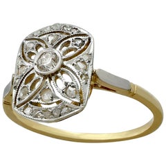 Art Deco Diamond and Yellow Gold Dress Ring Art Deco Diamond and Yellow Gold Dress Ring