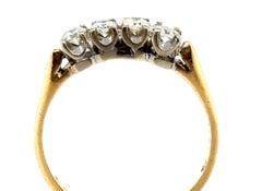 Art Deco Diamond Anniversary Wedding Band Ring .25ct Original 1940s 14K