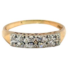 Art Deco Diamond Anniversary Wedding Band Ring .25ct Original 1940s 14K