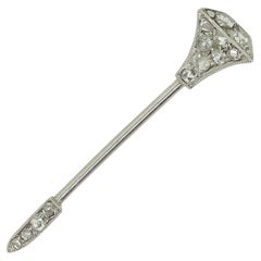 Art Deco Diamond Arrow Jabot Pin