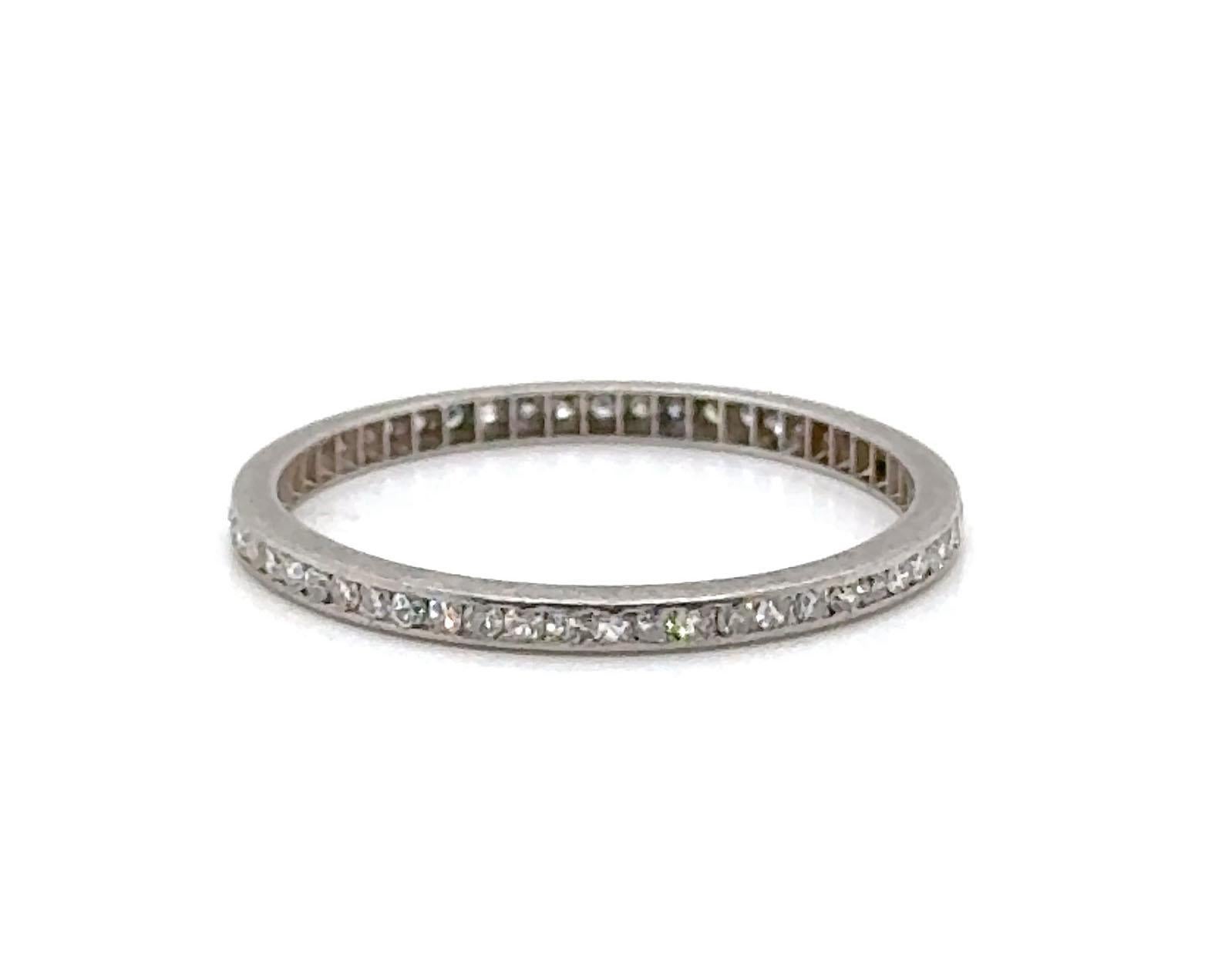 Genuine Original Antique Art Deco from 1930s Anniversary Band .75ct Single Cuts Diamond Platinum Ring 



Stunning Piece Featuring Matching Clean and Colorless Natural Mined Single Cuts, each Contributing to the Overall Brilliance of this Exquisite