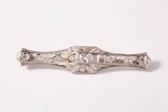 Art Deco Diamond Bar Brooch