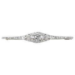 Art Deco Diamond Bar Brooch