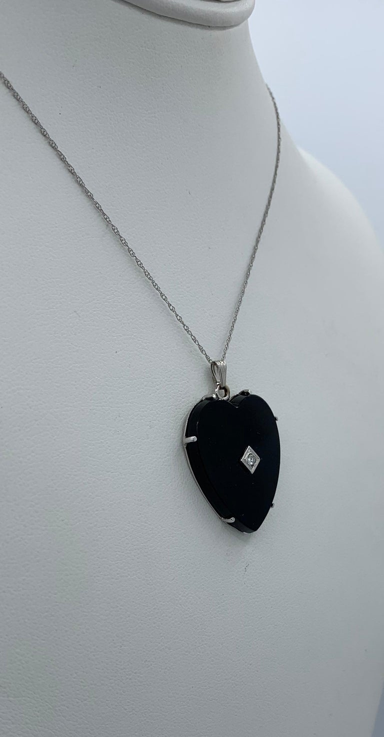 DM Black Onyx Heart Necklace