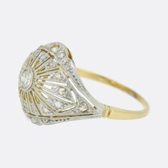 Art Deco Diamond Bombe Ring