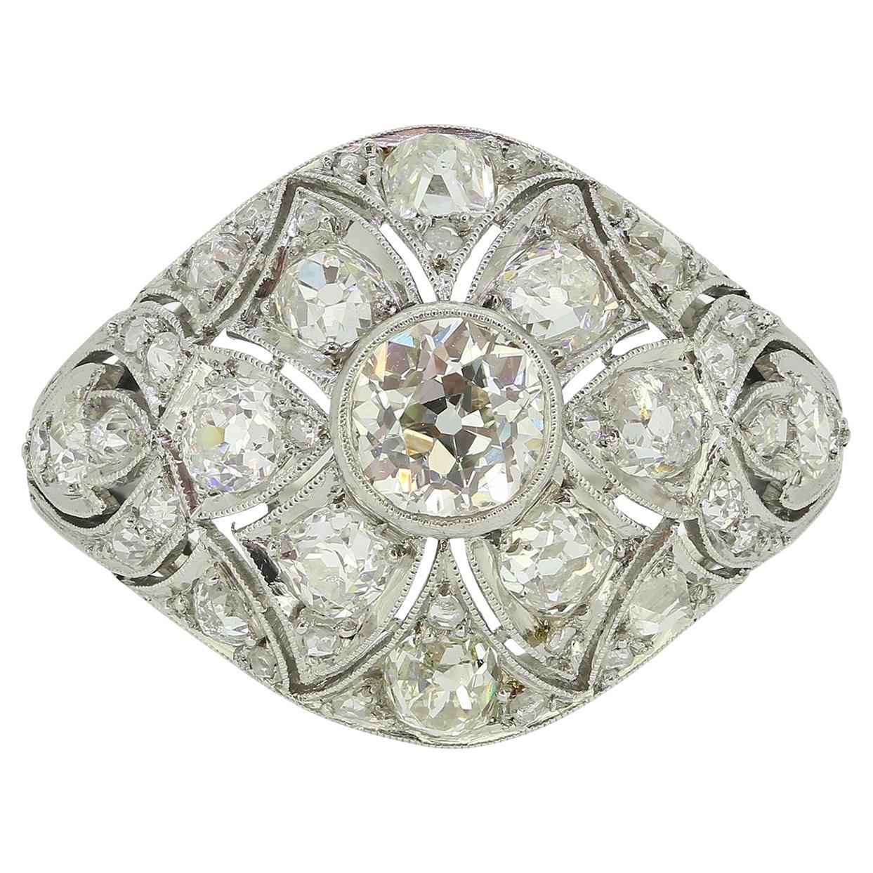 Art Deco Diamond Bombe Ring