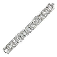 Art Deco Diamond Bracelet, circa 1940s